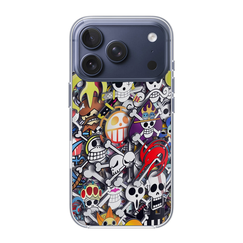 All Pirate Symbols One Piece iPhone 17 Pro / 17 Pro Max Case
