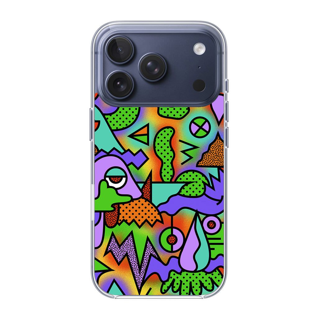 Abstract Colorful Doodle Art iPhone 17 Pro / 17 Pro Max Case