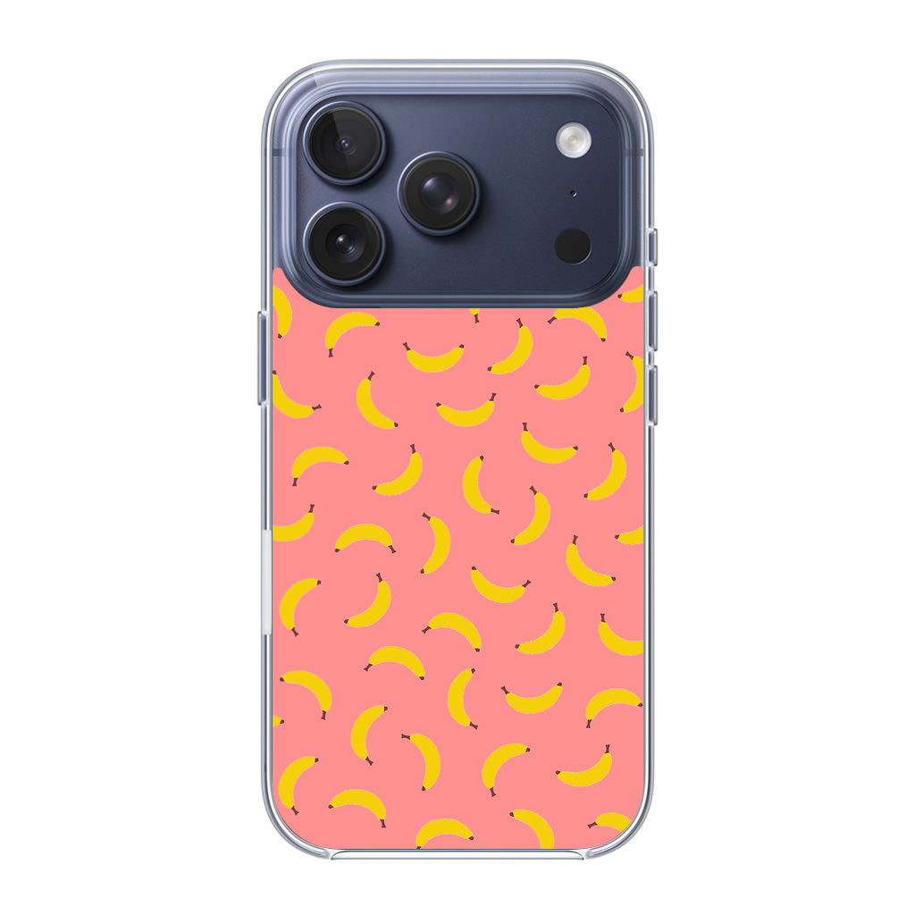 Bananas Fruit Pattern Pink iPhone 17 Pro / 17 Pro Max Case