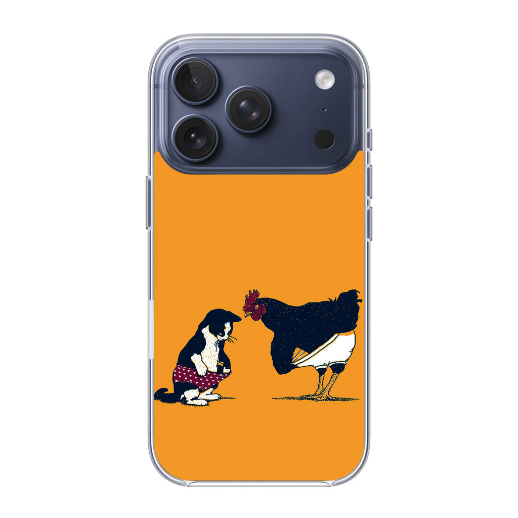 Cat Chicken Yellow Underwear Cute iPhone 17 Pro / 17 Pro Max Case