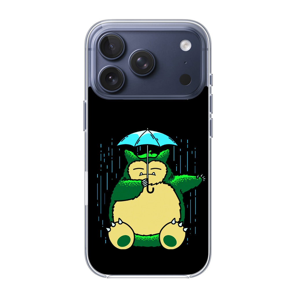 Cute Snorlax Umbrella iPhone 17 Pro / 17 Pro Max Case