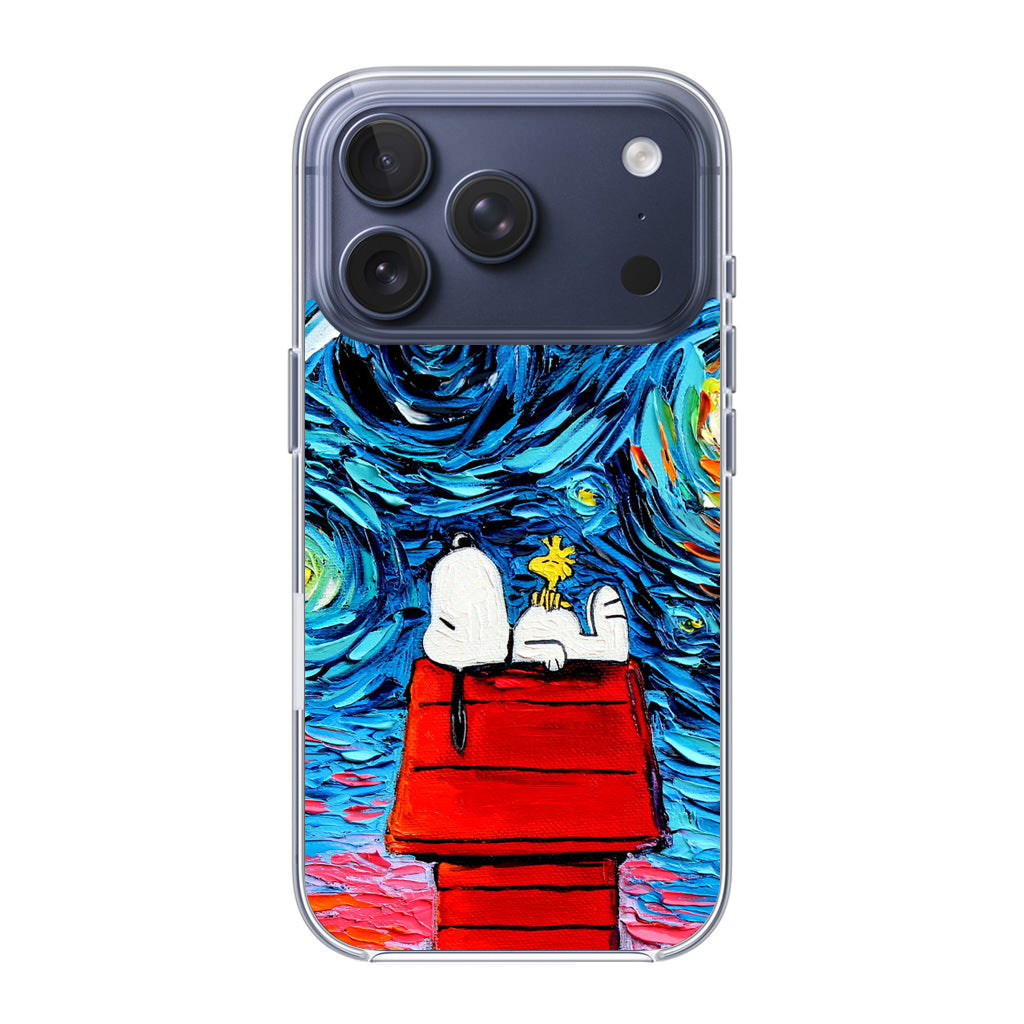 Dog Lying Under Starry Night Van Gogh iPhone 17 Pro / 17 Pro Max Case