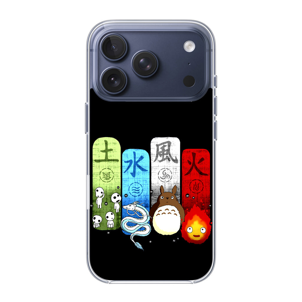 Ghibli Elemental Charms iPhone 17 Pro / 17 Pro Max Case