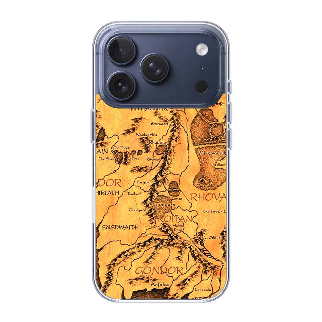 Middle Earth Map Hobbit iPhone 17 Pro / 17 Pro Max Case