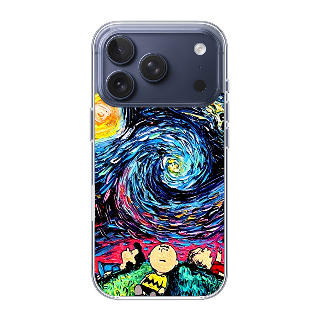 Peanuts At Starry Night iPhone 17 Pro / 17 Pro Max Case