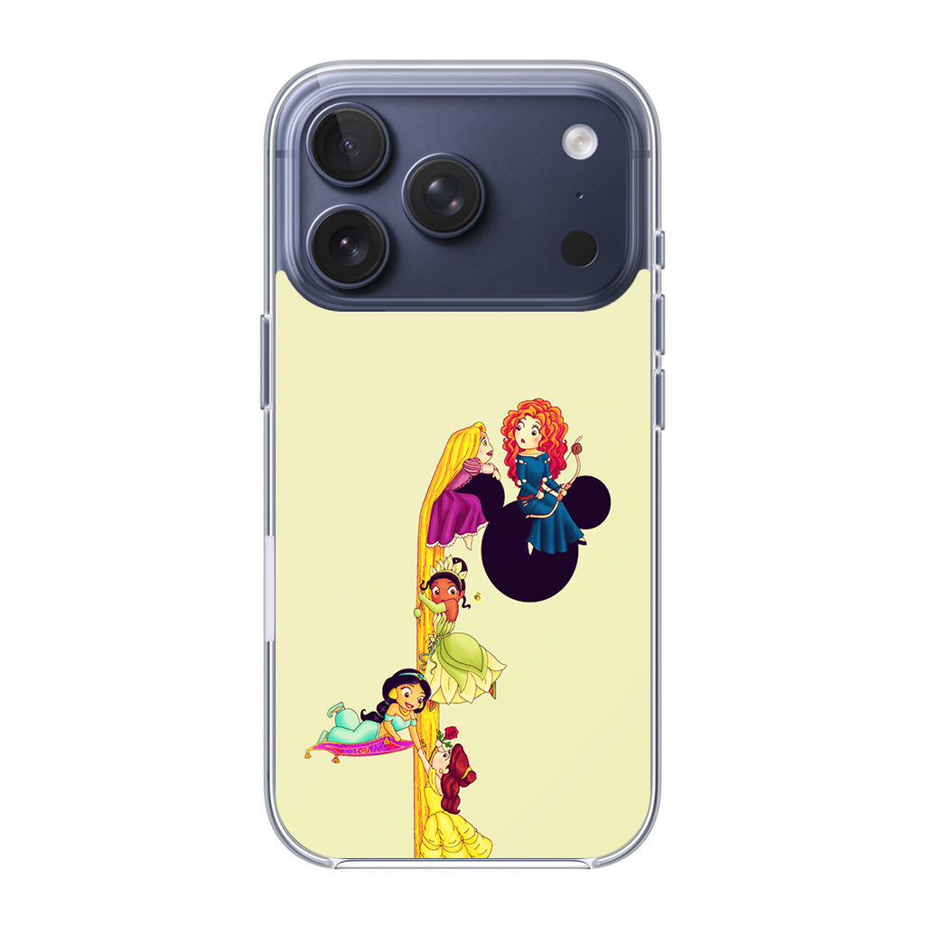 Princesses Climbing Rapunzel's Hair iPhone 17 Pro / 17 Pro Max Case