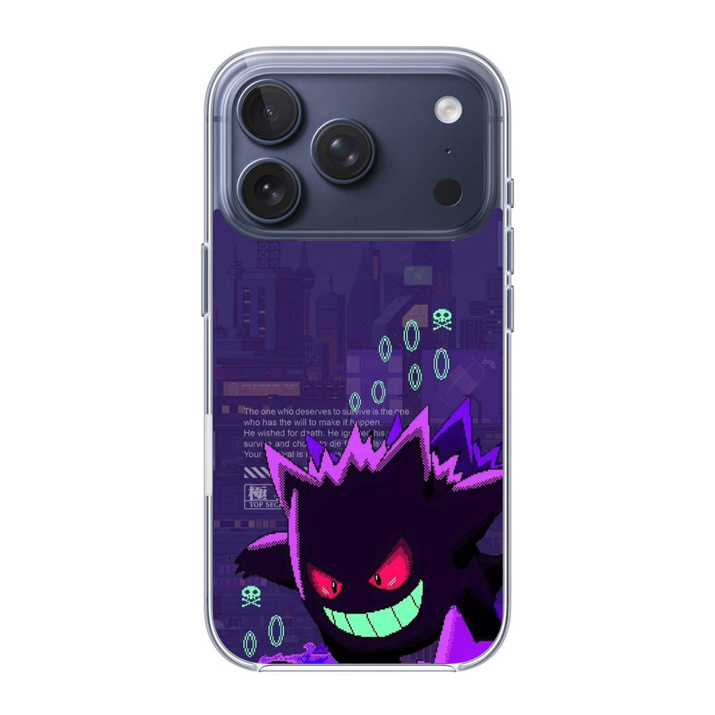 Gengar Pixel Art iPhone 17 Pro / 17 Pro Max Case