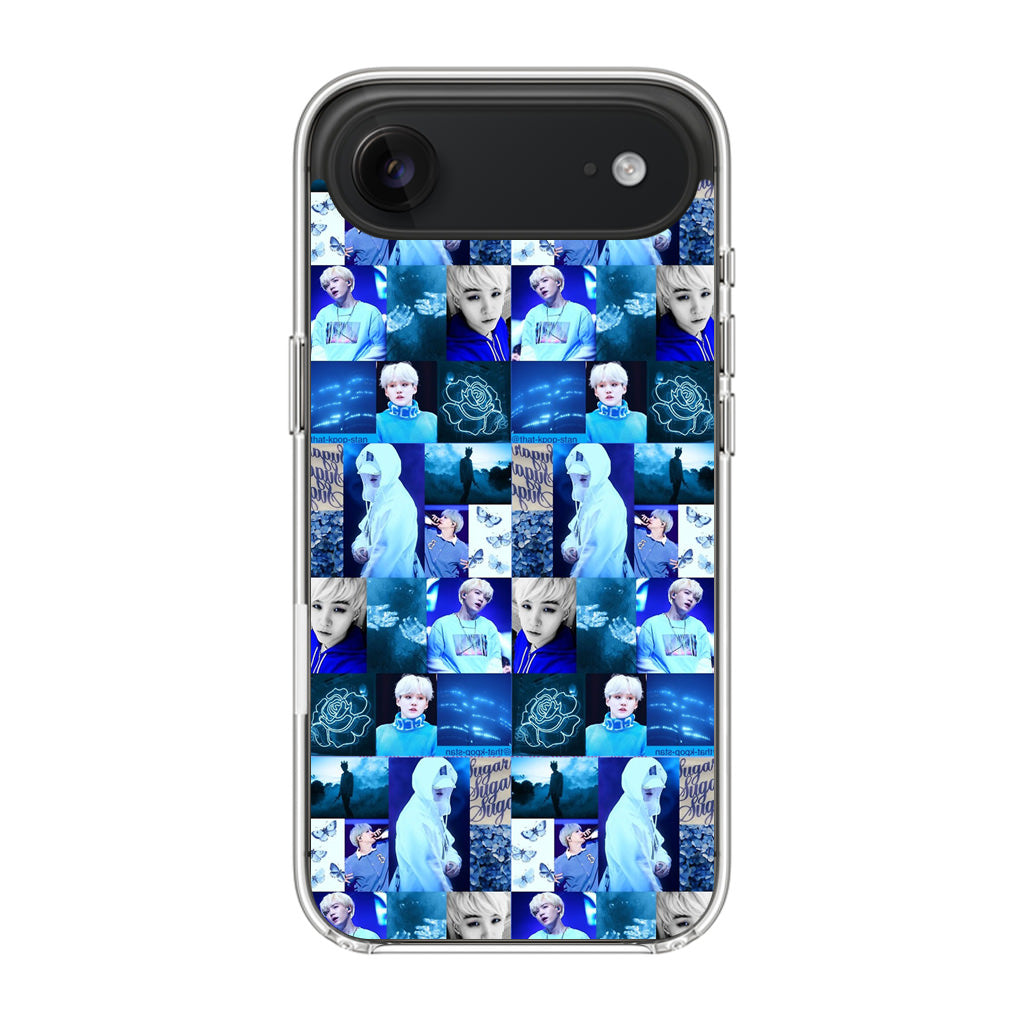 BTS Suga Blue Aesthetic Collage iPhone Air Case