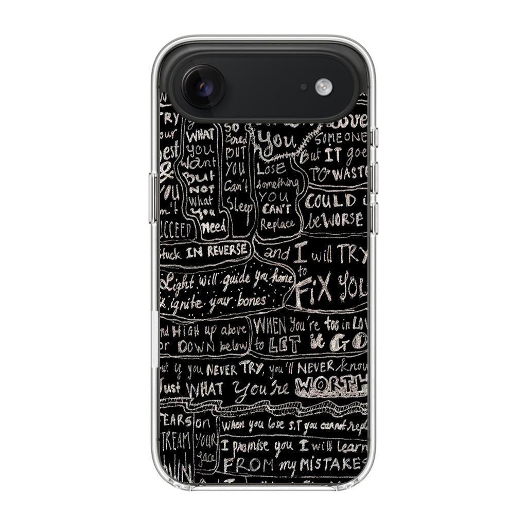 Fix You Lyrics iPhone Air Case