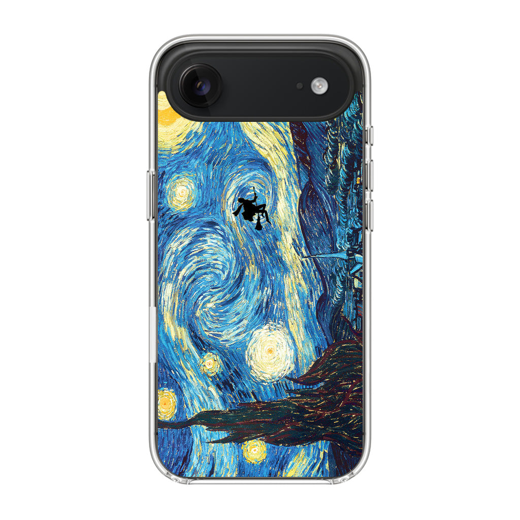 Witch Flying In Van Gogh Starry Night iPhone Air Case