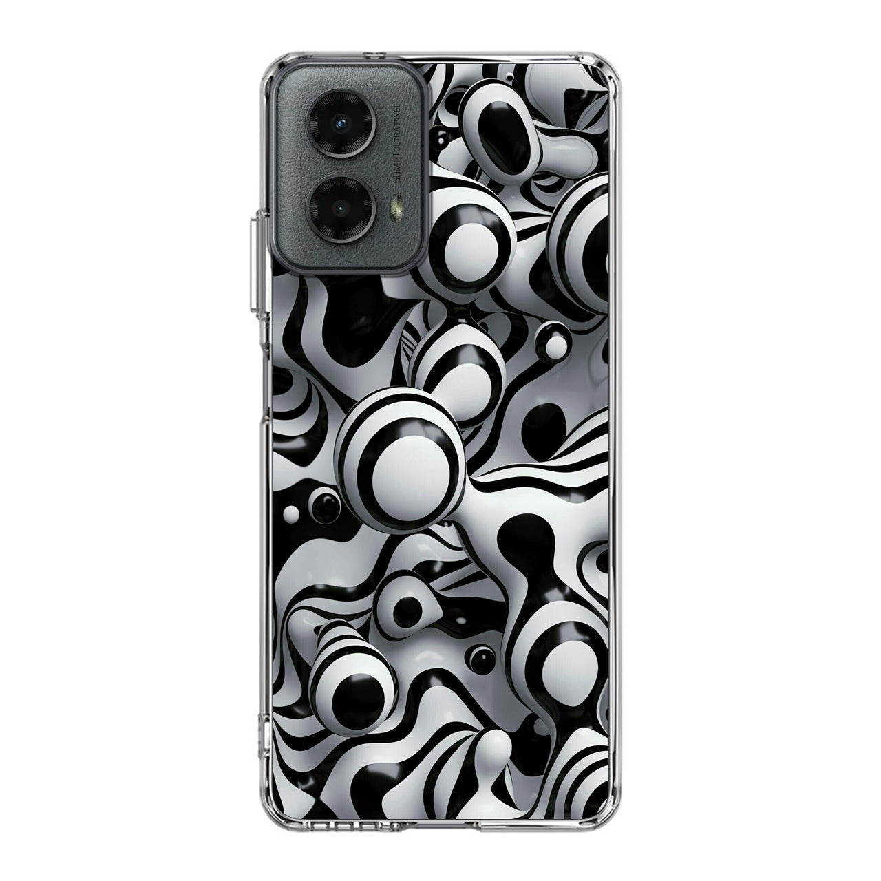 Abstract Art Black White Motorola Moto G 5G 2024 Case