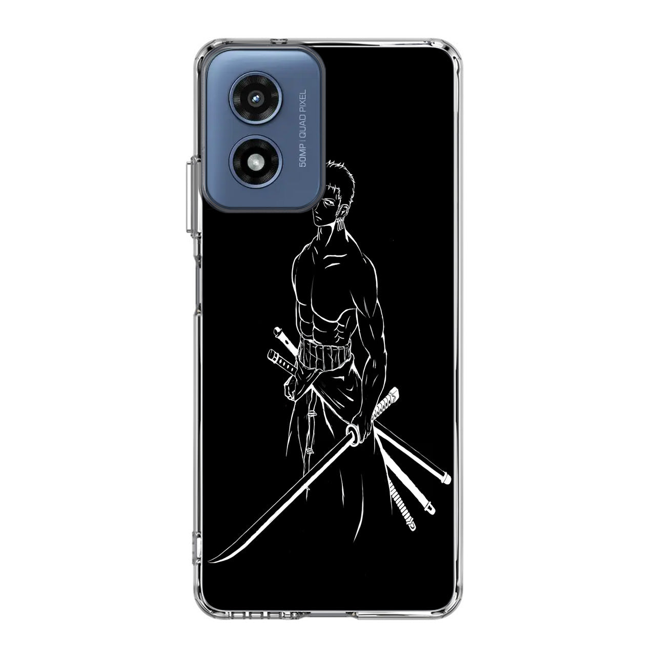 Roronoa Zoro Outlines Motorola Moto G Play 2024 Case