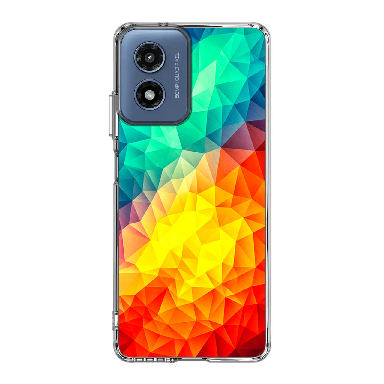 Abstract Multicolor Cubism Painting Motorola Moto G Play 2024 Case
