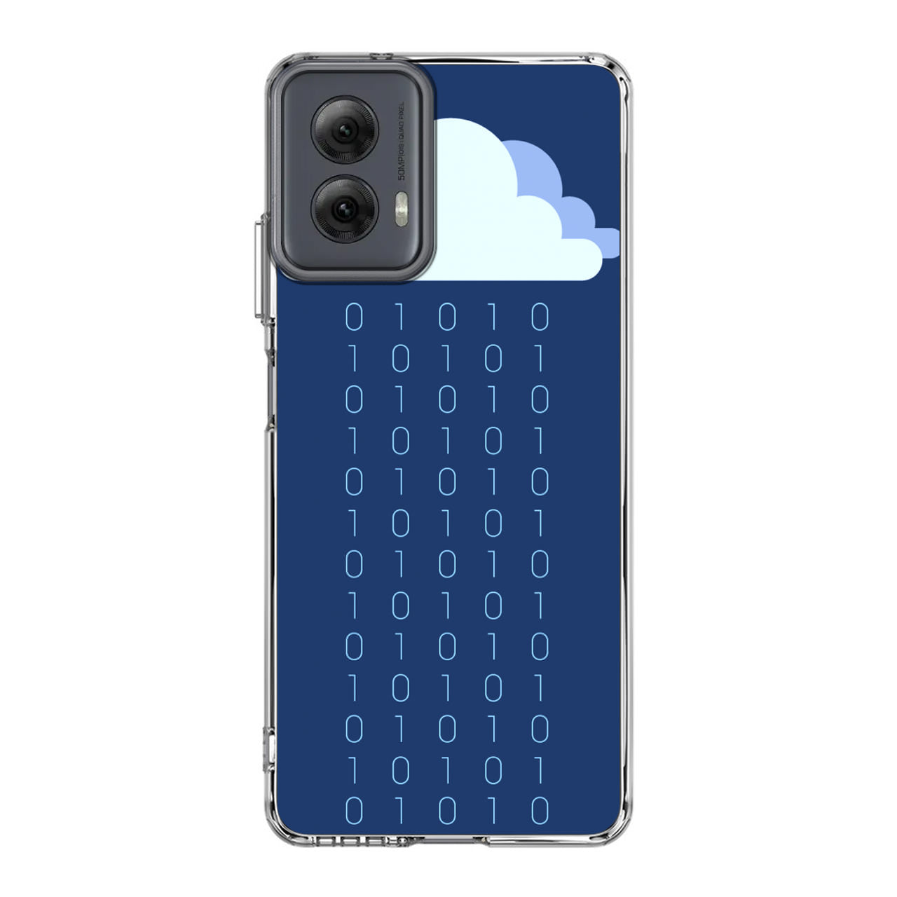 Abstract Binary Minimalist Motorola Moto G Power 5G 2024 Case