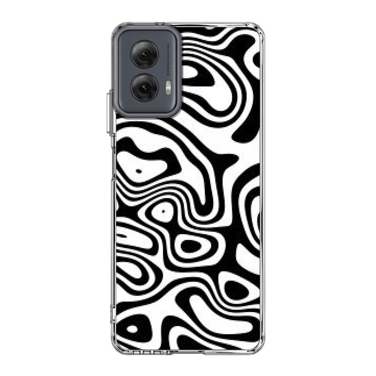 Abstract Black and White Background Motorola Moto G Power 5G 2024 Case