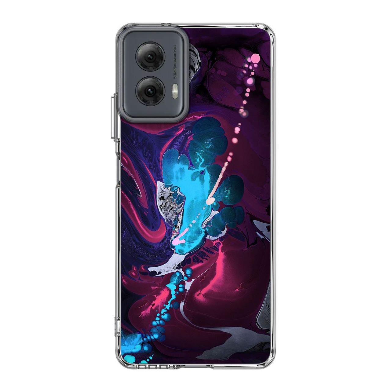 Abstract Purple Blue Art Motorola Moto G Power 5G 2024 Case