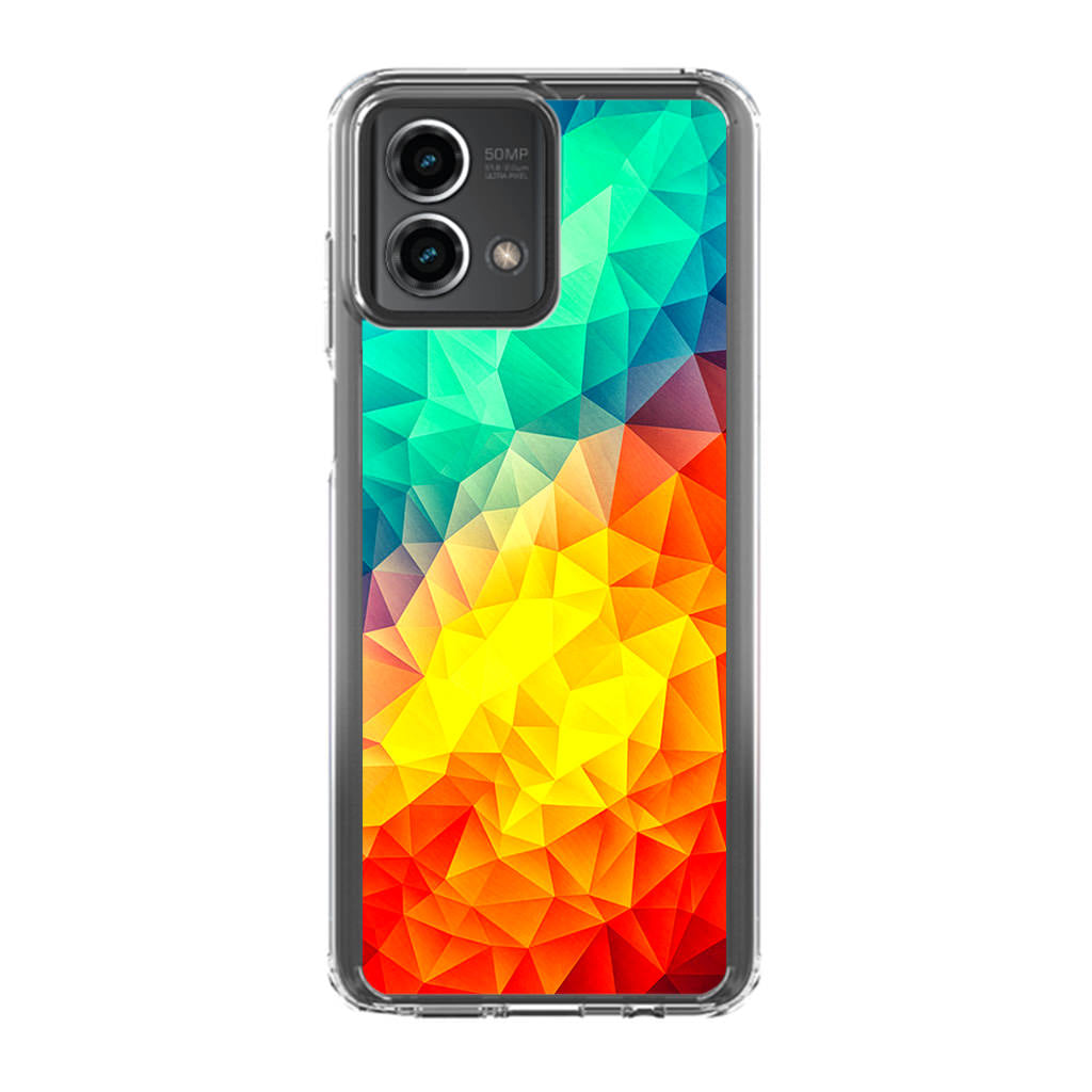 Abstract Multicolor Cubism Painting Motorola Moto G Stylus 5G 2023 Case