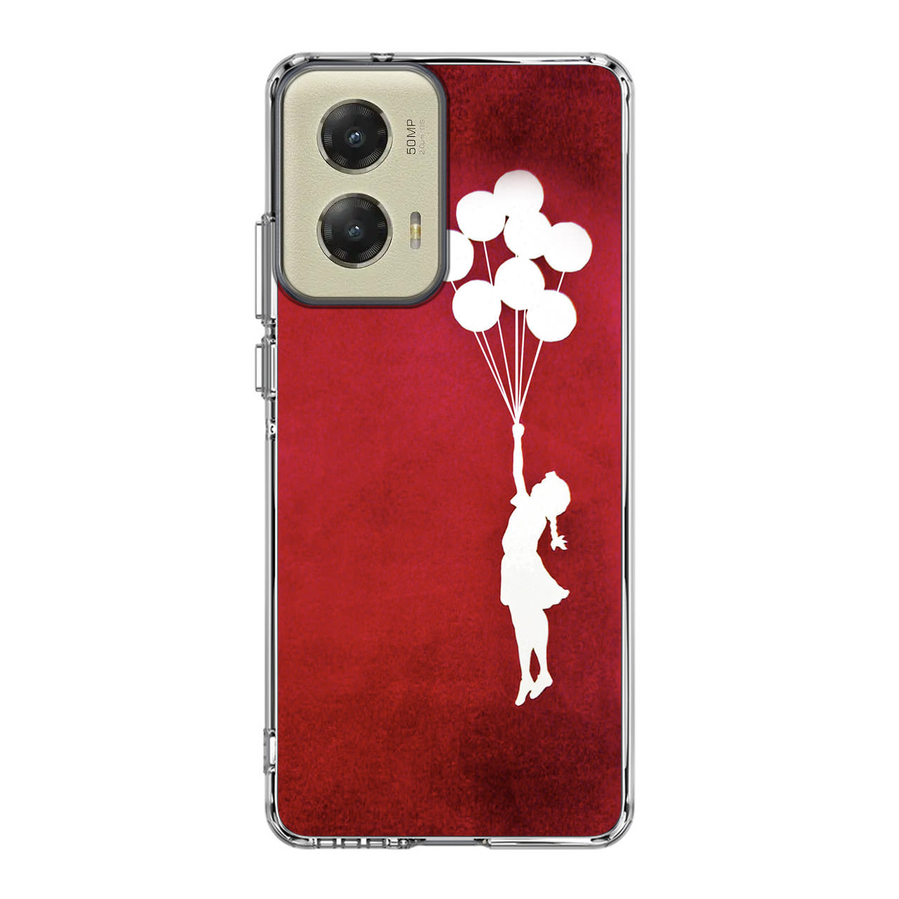 Banksy Girl With Balloons Red Motorola Moto G Stylus 5G 2024 Case