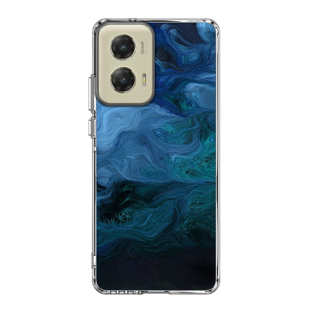 Blue Abstract Art Motorola Moto G Stylus 5G 2024 Case
