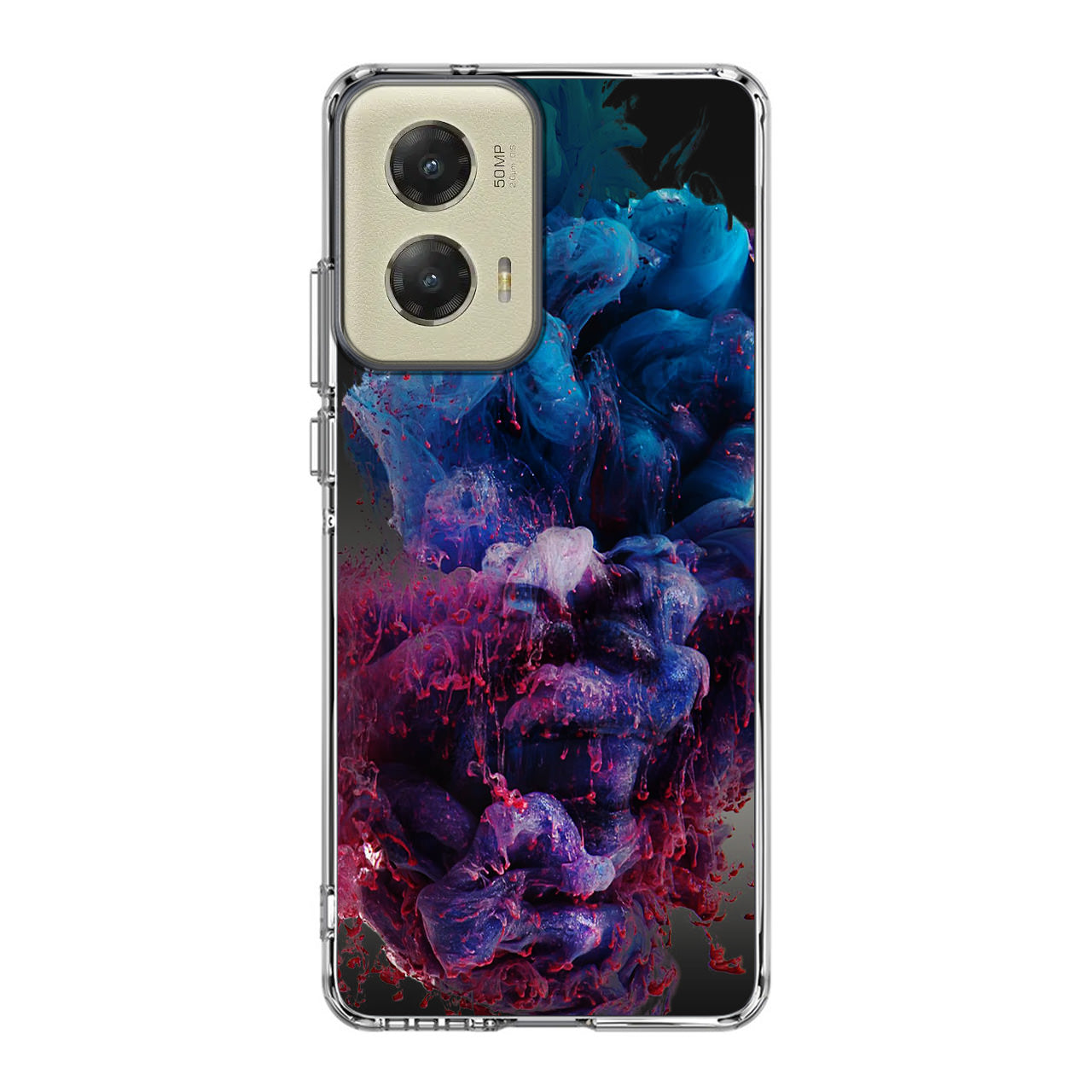 Colorful Dust Art on Black Motorola Moto G Stylus 5G 2024 Case