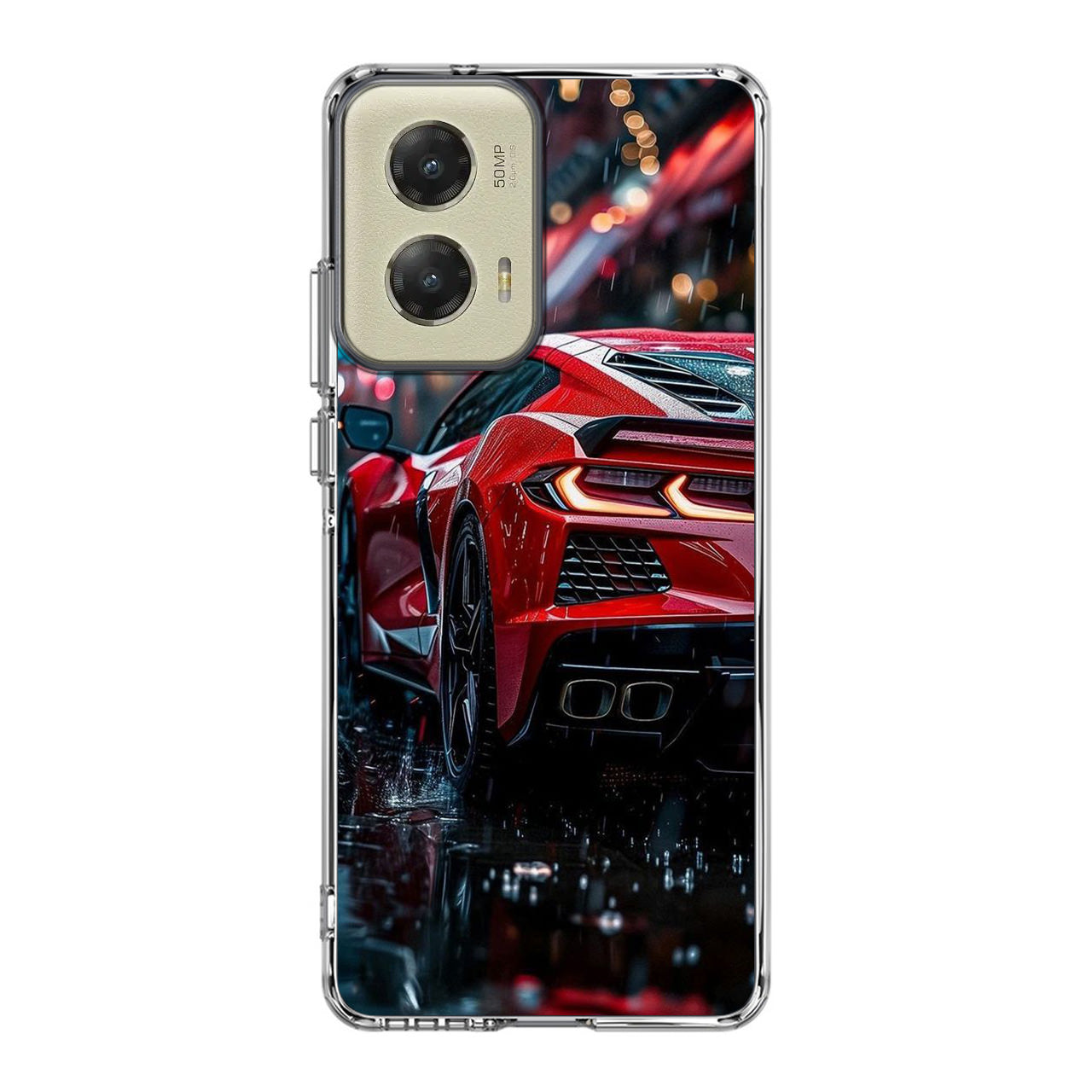 Red Sport Car in the Rain Motorola Moto G Stylus 5G 2024 Case