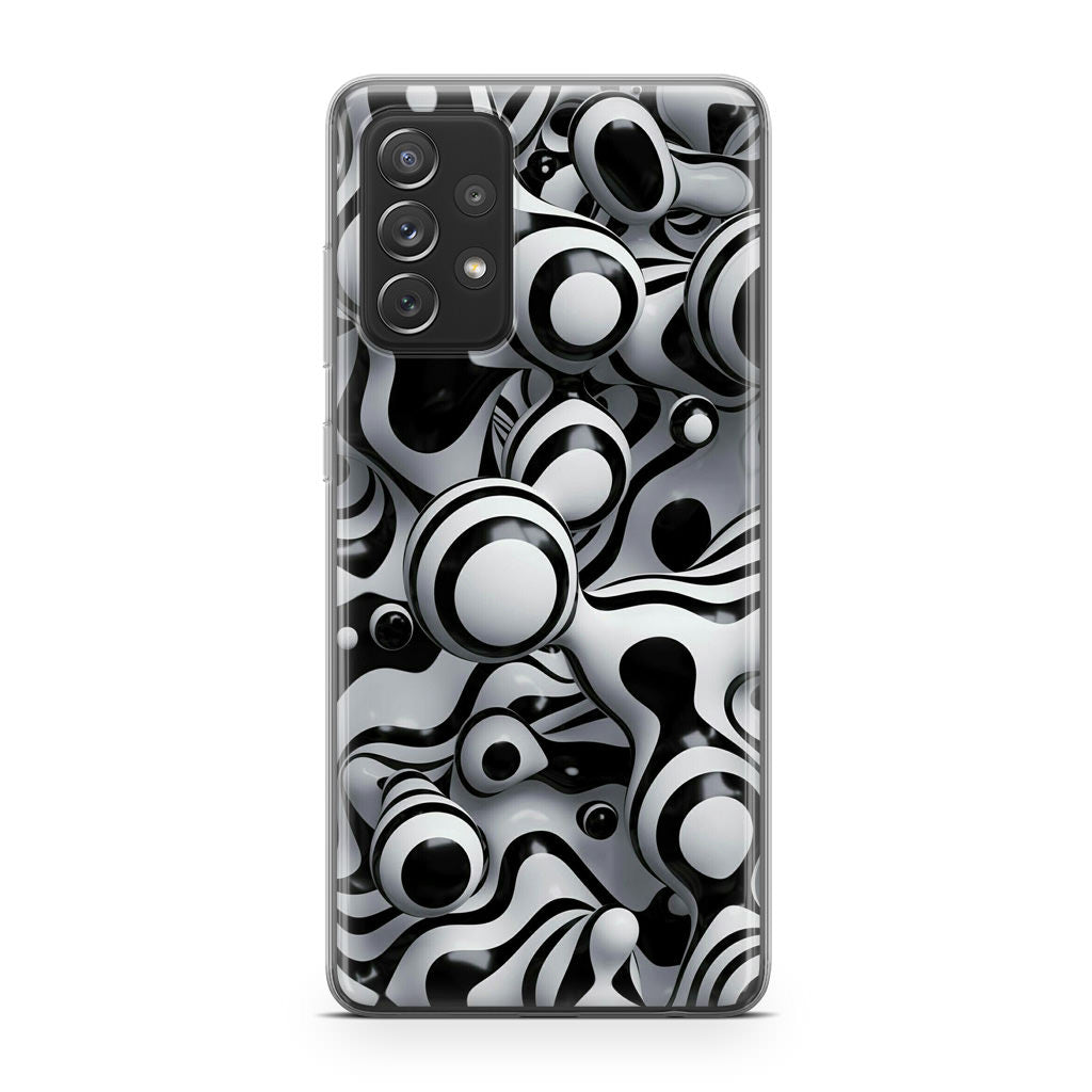 Abstract Art Black White Galaxy A32 / A52 / A72 Case