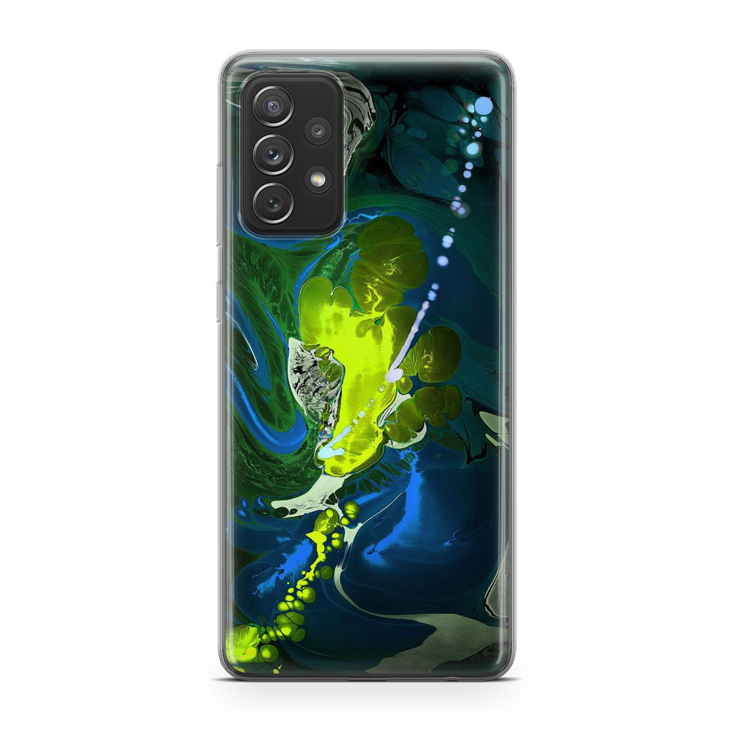 Abstract Green Blue Art Galaxy A53 5G Case