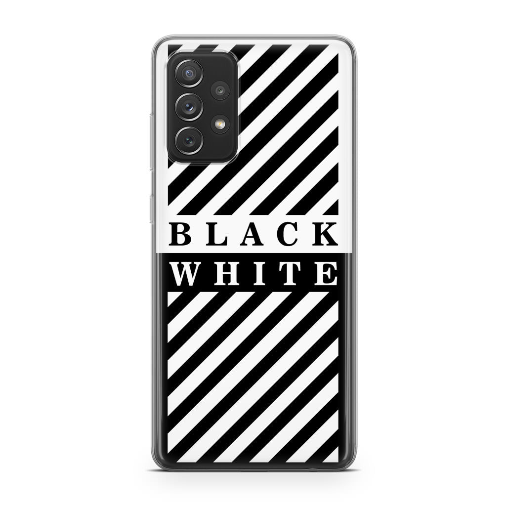 Black White Stripes Galaxy A53 5G Case
