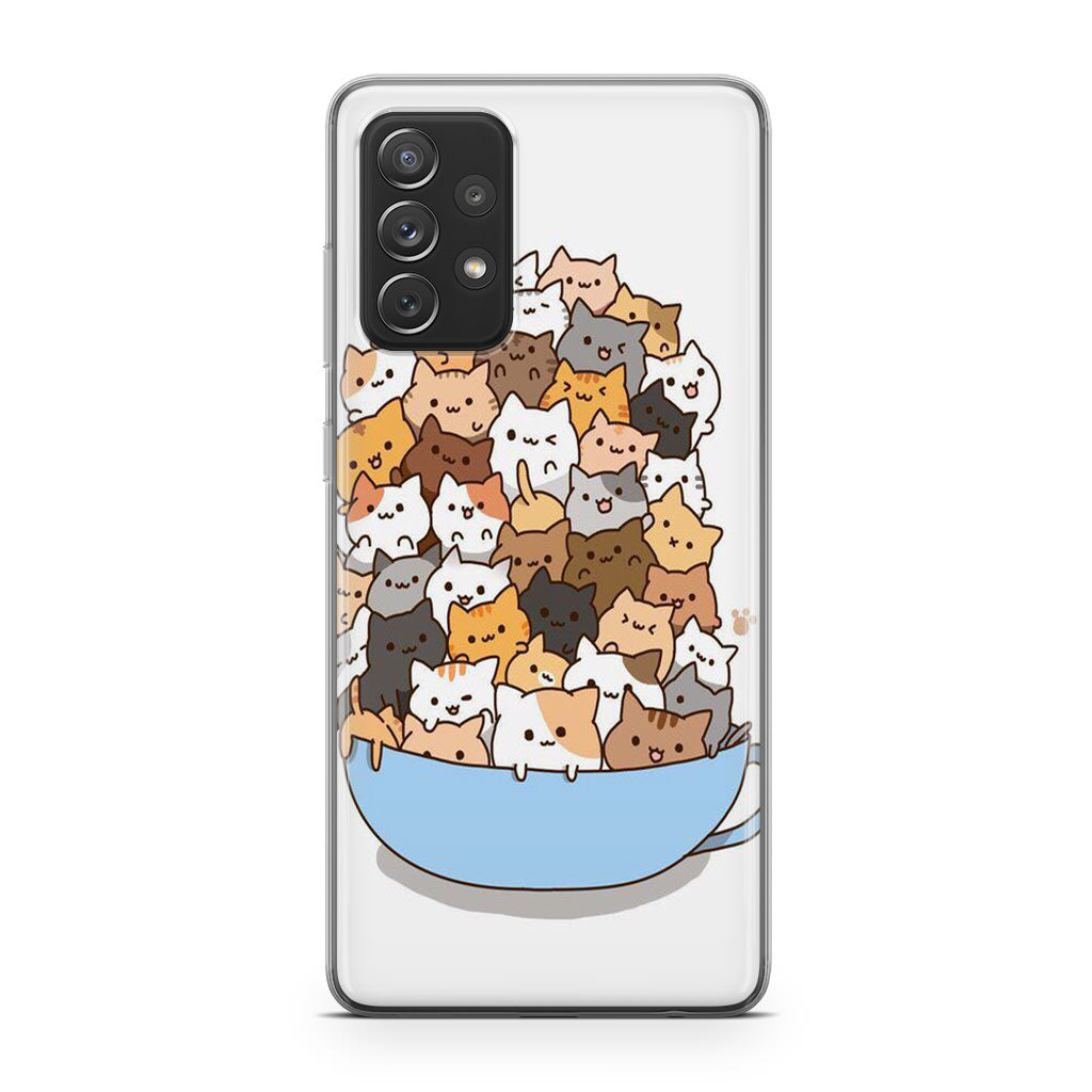 Cats on A Bowl Galaxy A32 / A52 / A72 Case
