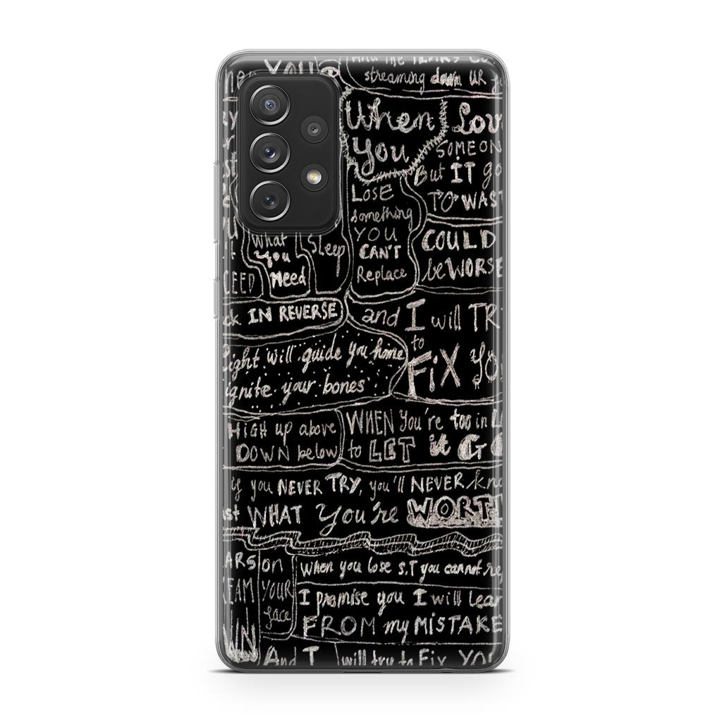 Fix You Lyrics Galaxy A53 5G Case