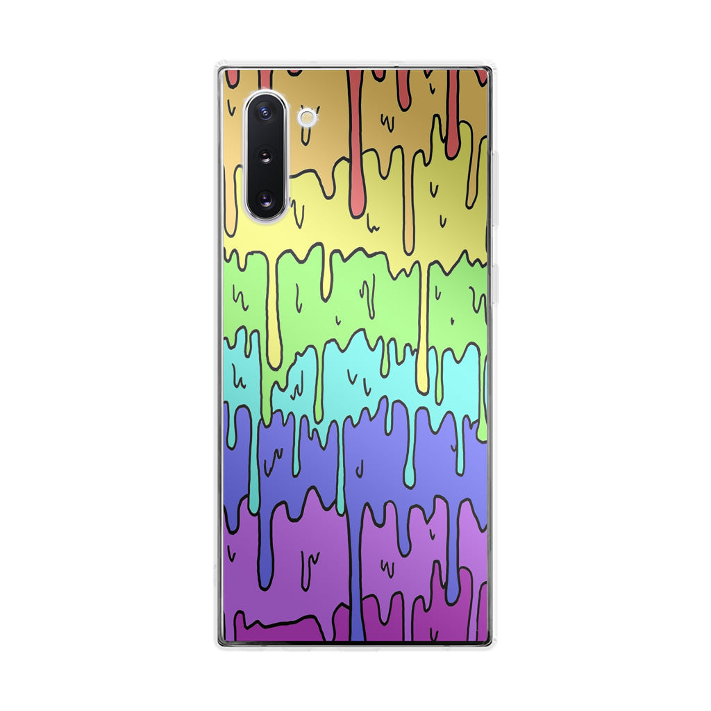 Pastel Kawaii Melting Rainbow Galaxy Note 10 Case