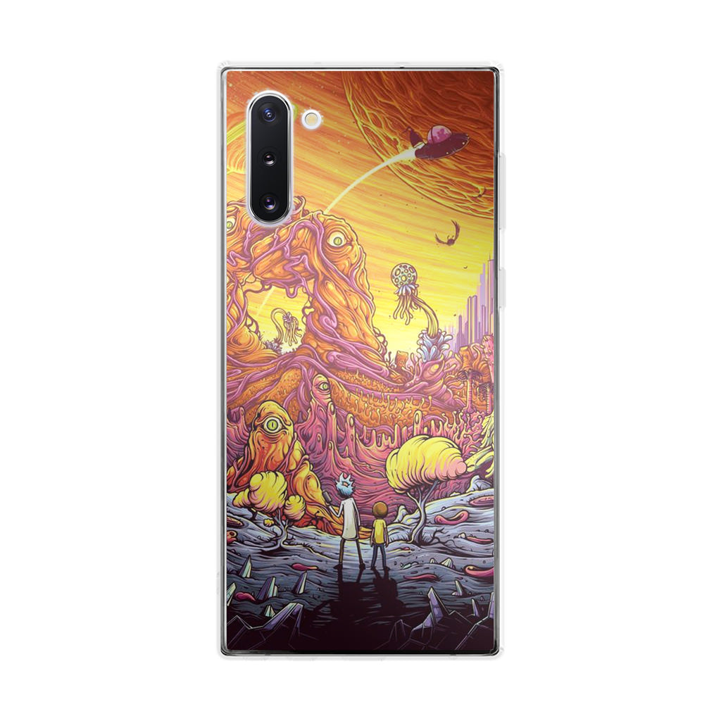 Rick And Morty Alien Planet Galaxy Note 10 Case