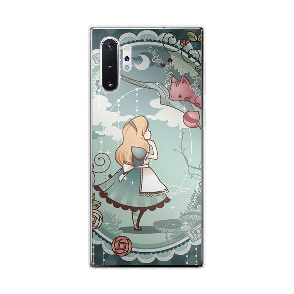 Alice And Cheshire Cat Poster Galaxy Note 10 Plus Case