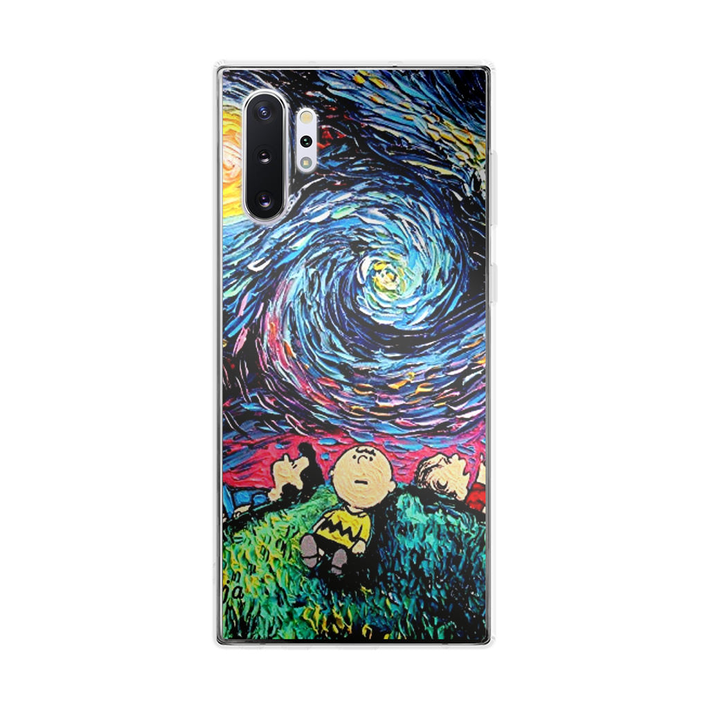 Peanuts At Starry Night Galaxy Note 10 Plus Case