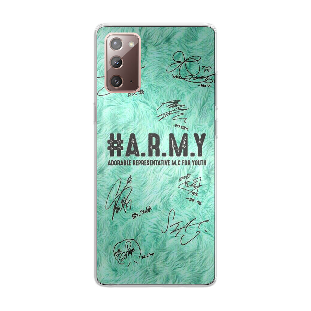 BTS Army Signature Galaxy Note 20 Case