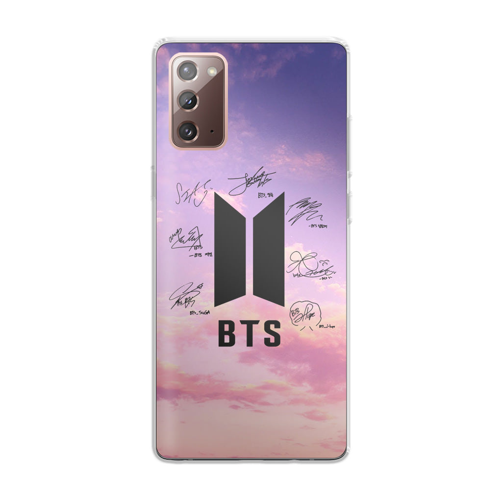 BTS Signature 2 Galaxy Note 20 Case