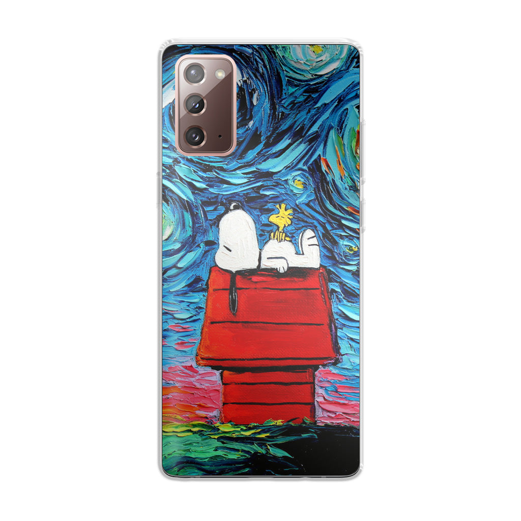 Dog Lying Under Starry Night Van Gogh Galaxy Note 20 Case