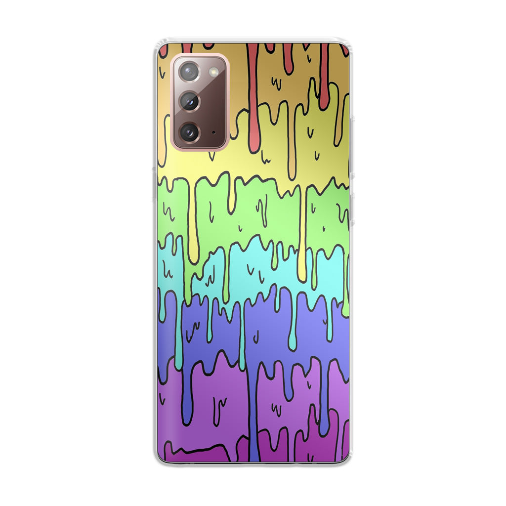 Pastel Kawaii Melting Rainbow Galaxy Note 20 Case