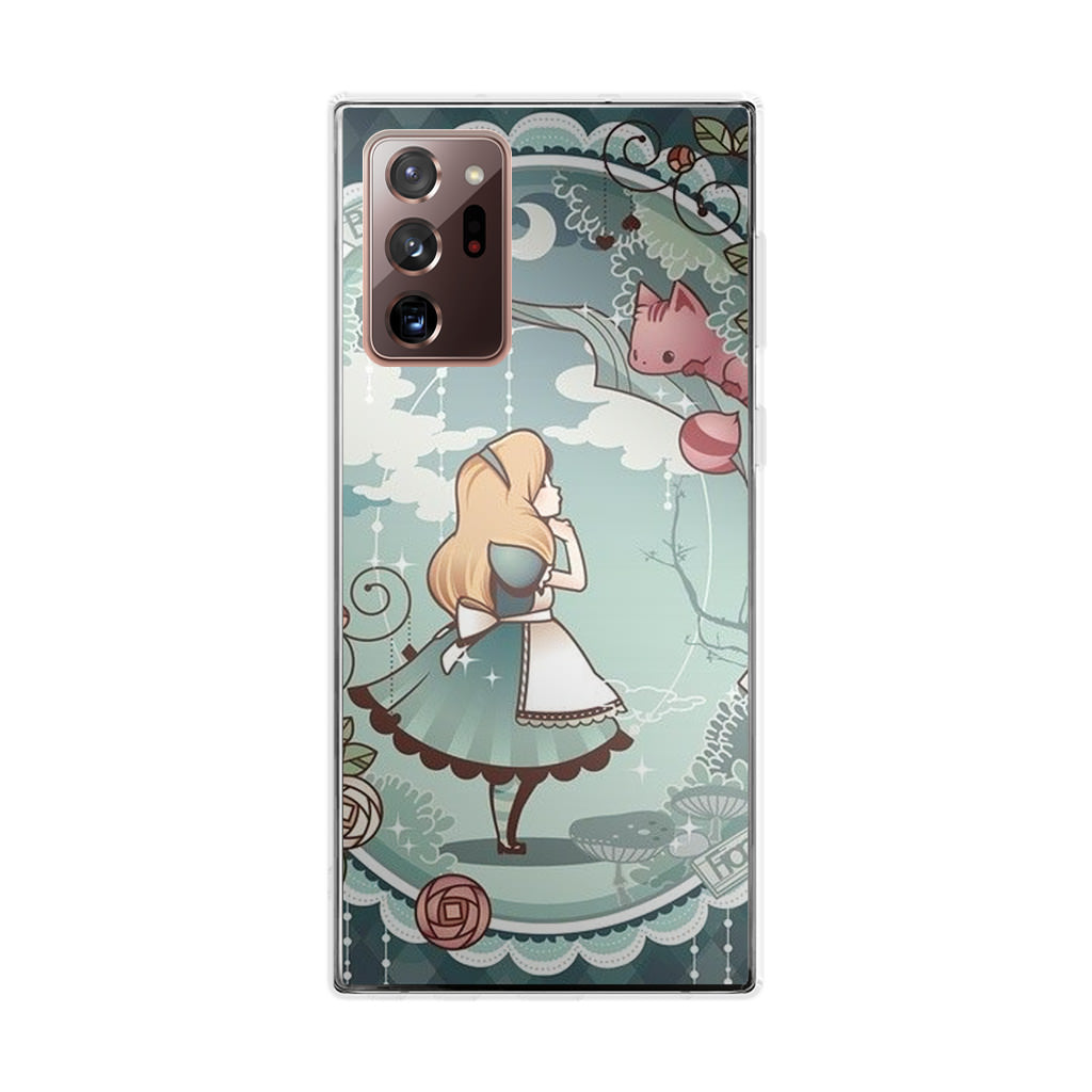 Alice And Cheshire Cat Poster Galaxy Note 20 Ultra Case
