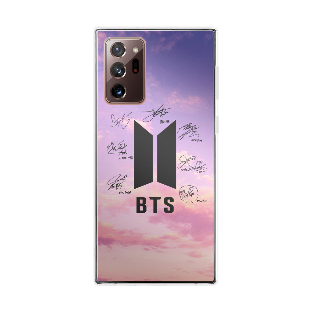 BTS Signature 2 Galaxy Note 20 Ultra Case