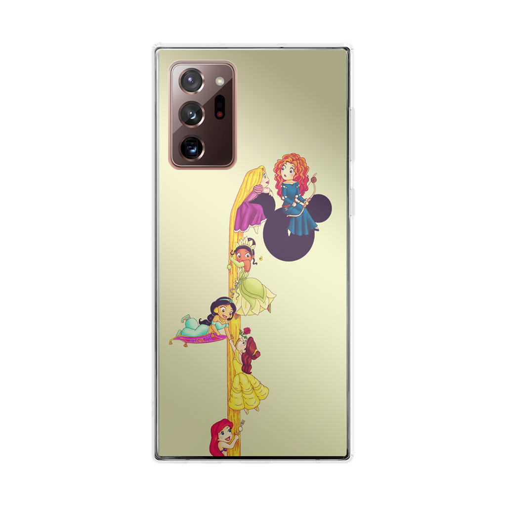 Princesses Climbing Rapunzel's Hair Galaxy Note 20 Ultra Case