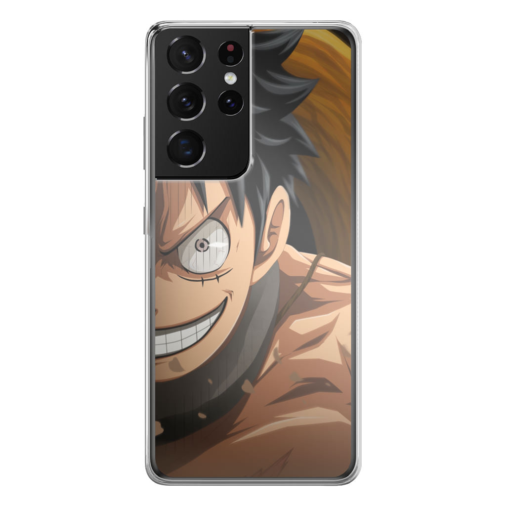 Luffy Half Smile Galaxy S21 Ultra Case
