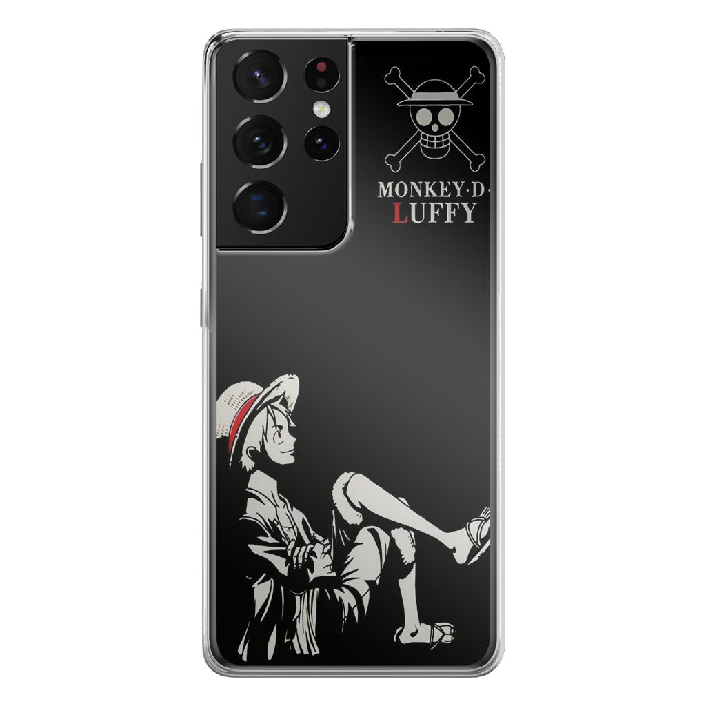 Monkey D Luffy Black And White Galaxy S21 Ultra Case