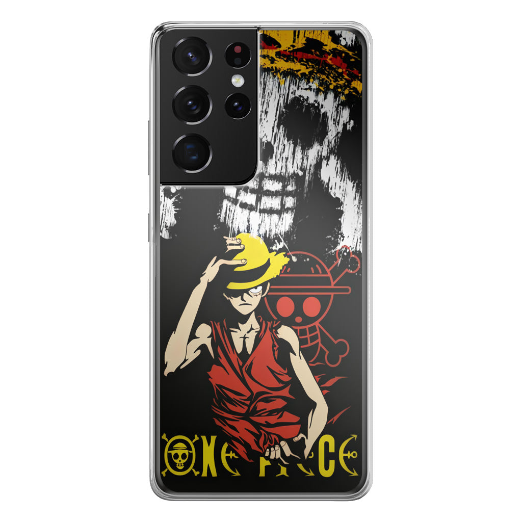 Monkey D Luffy Paint Art Galaxy S21 Ultra Case