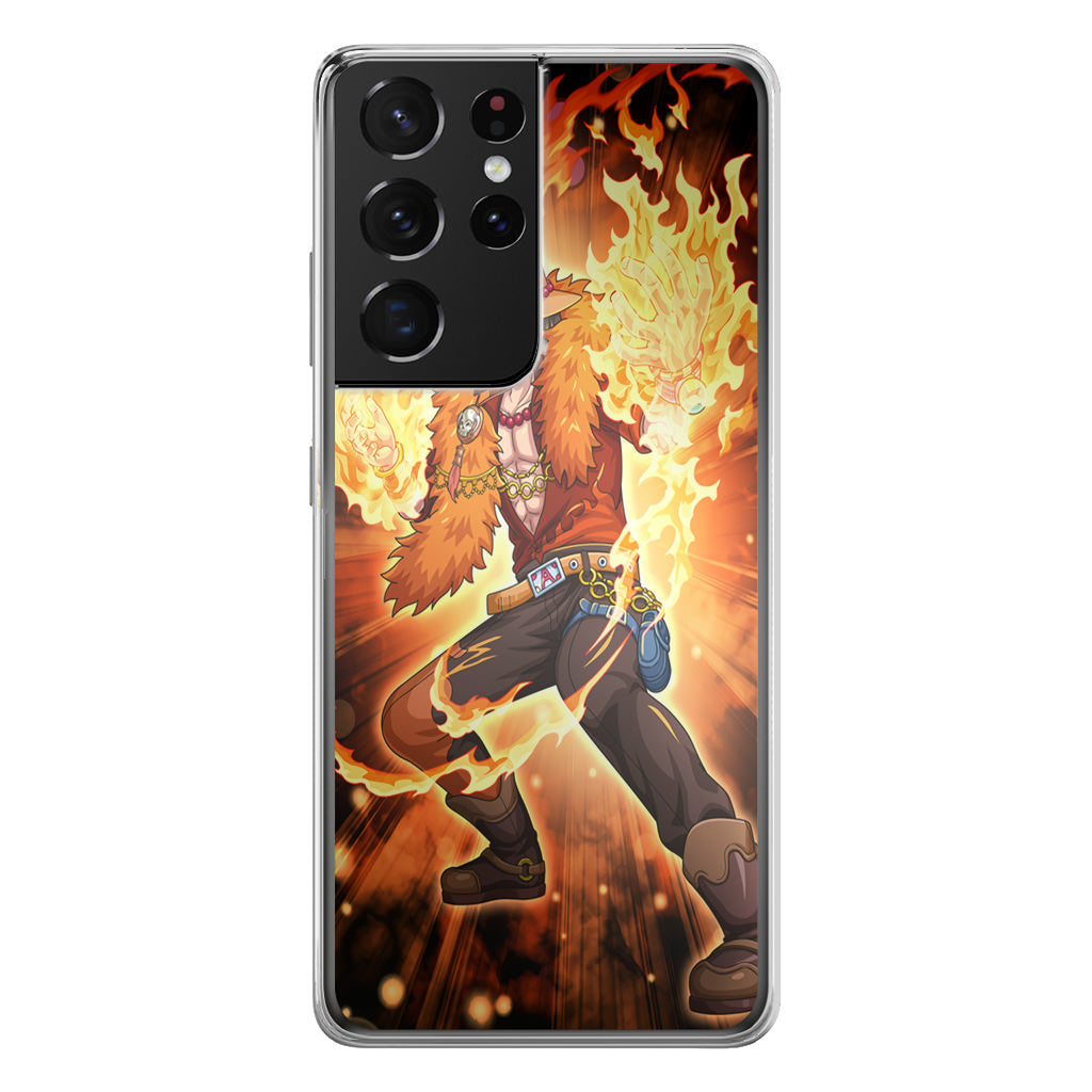 Portgas D Ace Fire Power Galaxy S21 Ultra Case