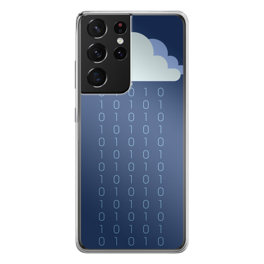 Abstract Binary Minimalist Galaxy S21 Ultra Case