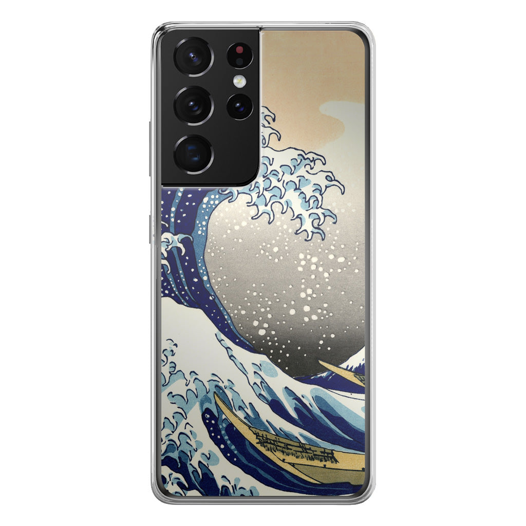 Artistic the Great Wave off Kanagawa Galaxy S21 Ultra Case