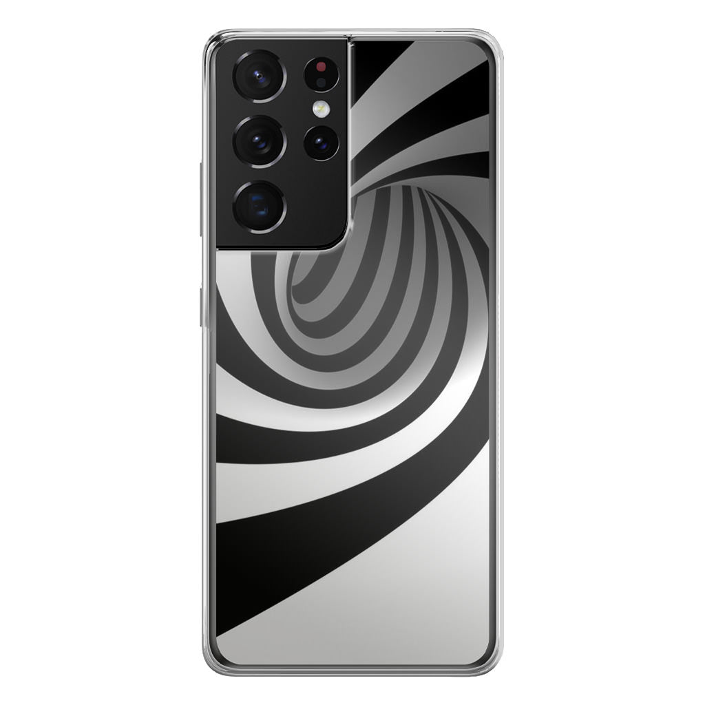 Black and White Twist Galaxy S21 Ultra Case