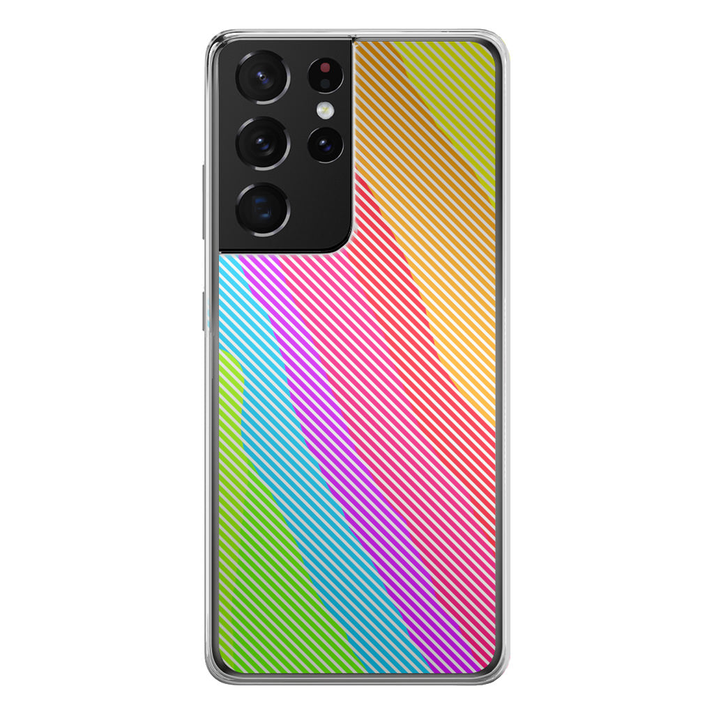 Colorful Stripes Galaxy S21 Ultra Case