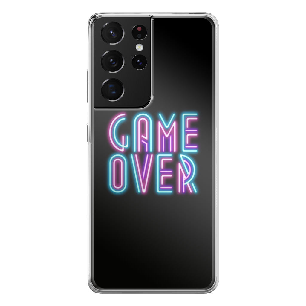 Game Over Neon Galaxy S21 Ultra Case